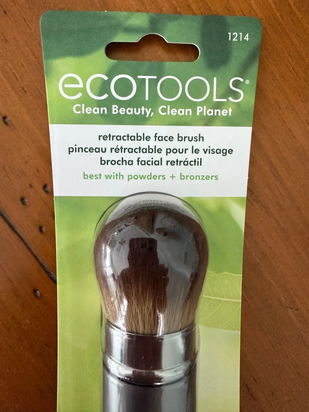 New in Package EcoTools Retractable Face Brush Best with Powders & Bronzers